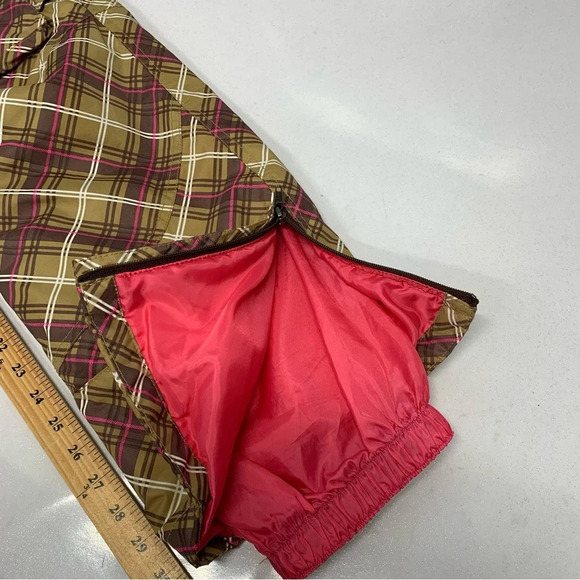 Sims‎ Snowboard Pants Woman Small  Cargo Pockets Pink Plaid Insulated Ski Winter - Picture 8 of 14